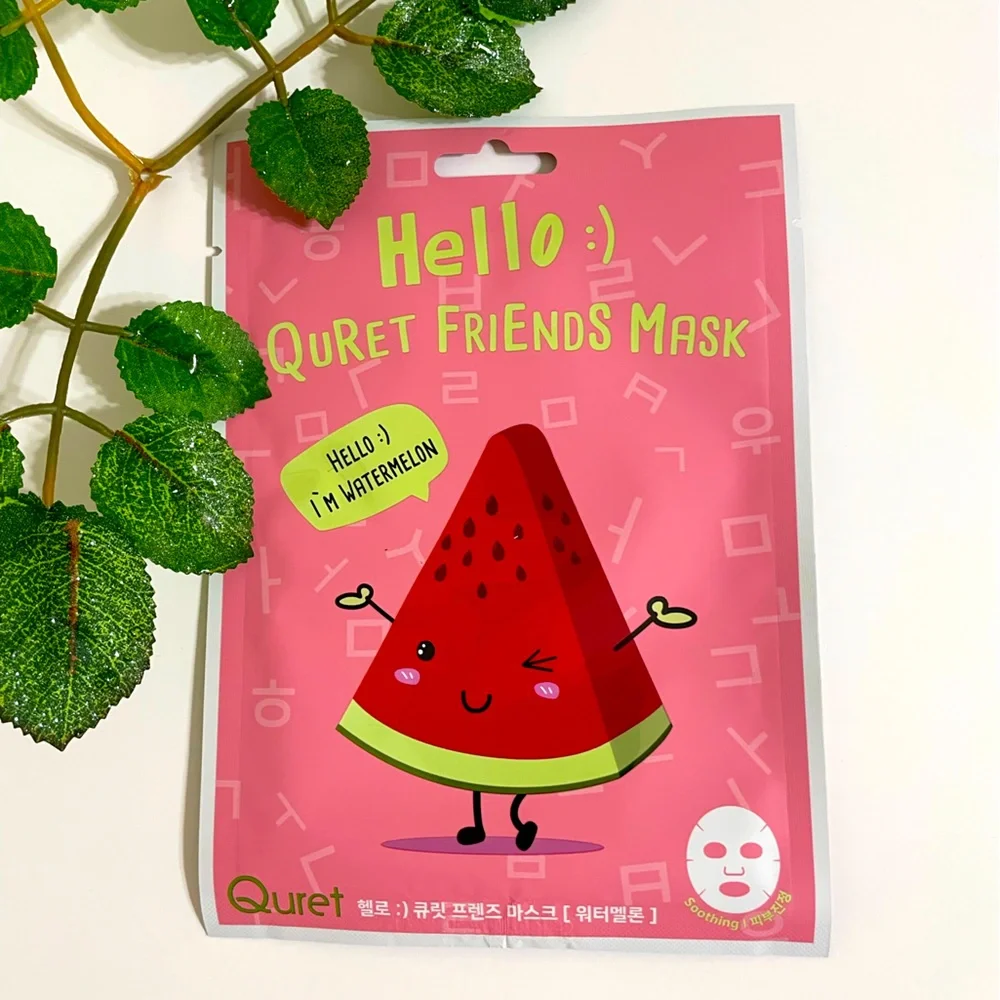 New $5ea OR 5/$18 QURET Friends Hello I’m Watermelon Nutrition Sheet Face Mask